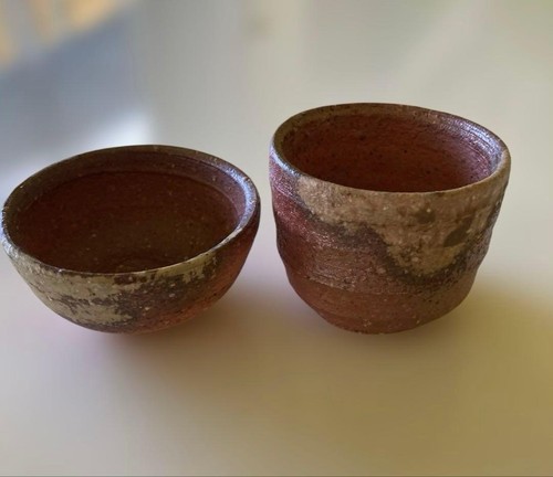Bizen ware sake cups - bizen,