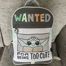 Disney World Parks Backpack Grogu Wanted for Being Too Cute Yoda Star Wars NWOT