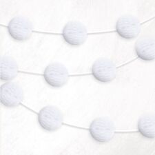 7ft White Honeycomb Ball Garland Hanging Decoration - Wedding Anniversary