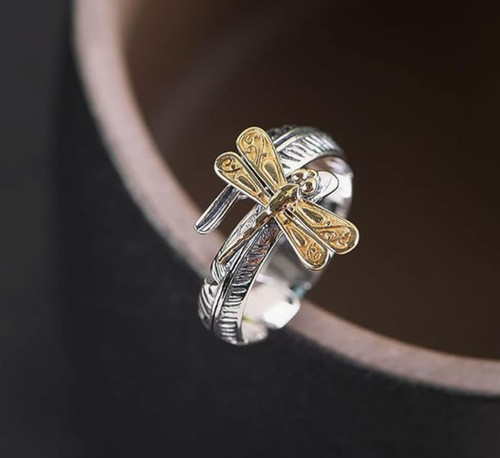 Dragonfly ring adjustable non - ring,