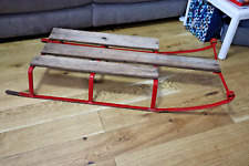 VINTAGE SLEDGE COATED METAL AND WOOD 43" LONG