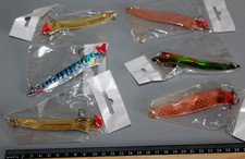 6 FISHING LURES SPINNERS TOBY TYPE UN BRANDED SEALED IN PACKETS