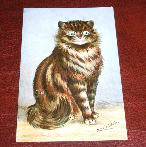 Original louis wain signed cat - signed,