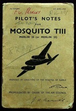 Mosquito T.III Pilots Notes: Facsimile of Original for Serial RR 299/Download