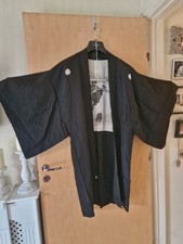 Genuine Japanese Kimono. Black. Size S.  Approx 40 Inch Chest. Maybe Silk.