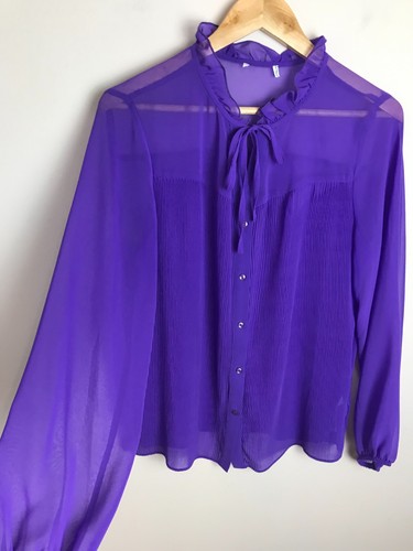 Purple sheer ruffle - purple,