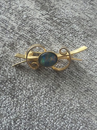 Vintage gold inset - vintage, oval