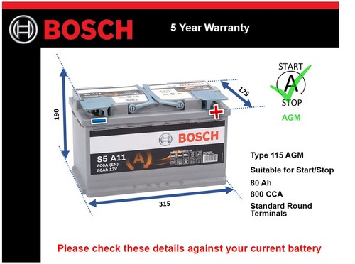 Agm battery fits land - land, rover