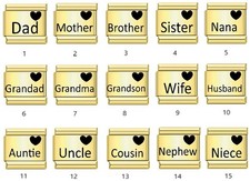 Italian Gold Charms Bracelet Jewellery Fits All Italian Link Charm Bracelets 9mm