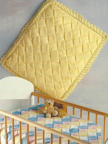 Baby entrelac blanket - entrelac,
