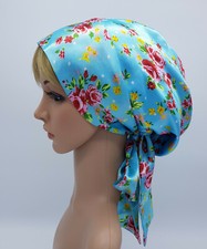 Satin hair cover for women, lined bonnet with ties, head snood, tichel head wear