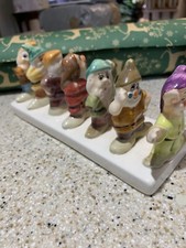 Vintage Disney Snow White & The Seven Dwarfs Ceramic Novelty Toast Rack Clover