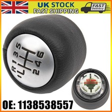 Gear Knob Black Silver 6 Speed