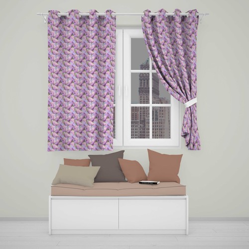 Blackout eyelet curtains - eyelet, lilac