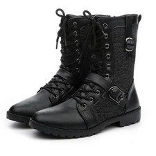 Men gothic rock boots faux - men’s,