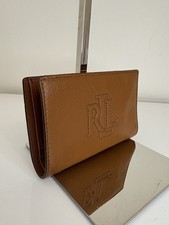 Ralph Lauren Pebbled Leather Wallet, Lauren Tan