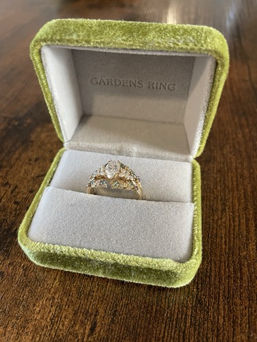 Mossy agate engagement ring - engagement,
