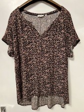 Fat Face Black Floral Blouse