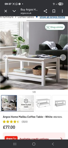 Argos home malibu coffee table - home,