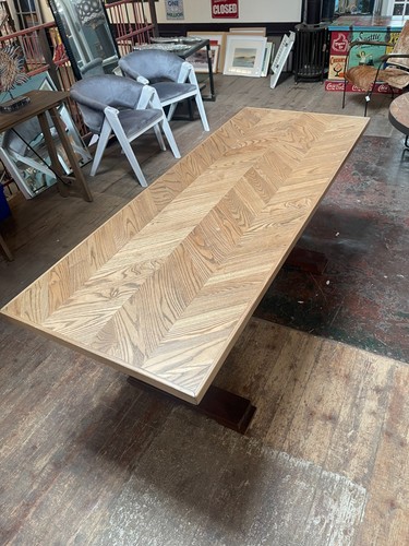 Ash herringbone dining - ,