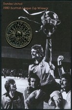 Dundee United Vintage Scottish League Cup Final Winners Coin Fan Gift Set 1980