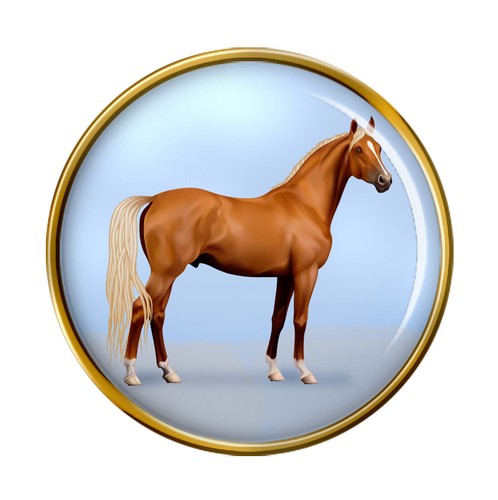 Palomino horse lapel pin - palomino,