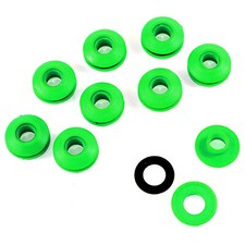 10 Green Plastic Snap Eyelets