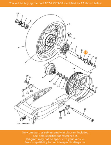 Yamaha collar wheel - collar,,