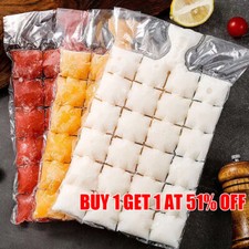 100x CLEAR ICE CUBE BAGS