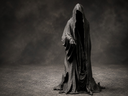 Hooded reaper figure ornament - reaper,