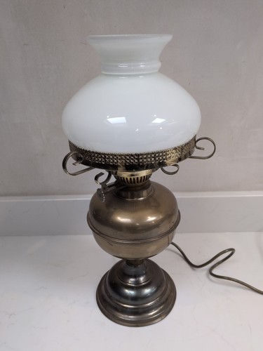 Vintage brass converted oil - brass,