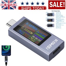 USB C Power Meter Testers Digital Multimeter 3 Screens Display Current,Voltage