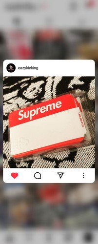 Supreme name tag stickers - name,