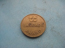 1940's T.C. CASCADE AWARD GOLD COLOURED TOKEN COIN