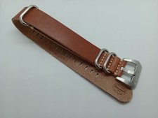 New Geckota Zuludiver 20mm Genuine Horween Leather Light Brown Watch Strap XA2