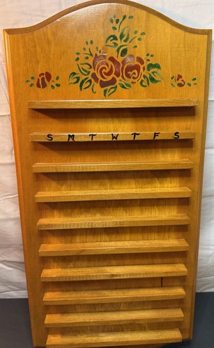 Vtg wooden perpetual - perpetual, wall