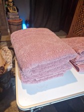 ANTIQUE PINK - TWO BATH AND TWO HAND TOWELS FROM DUNELM - UNUSED