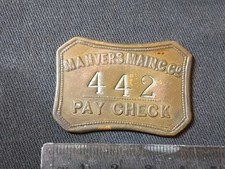 Manvers Main Collieries Company Brass Miners Check Token No 442.