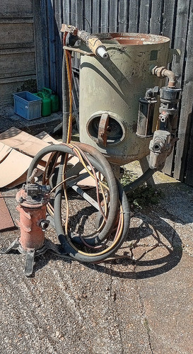 Sand blasting hose and - , air