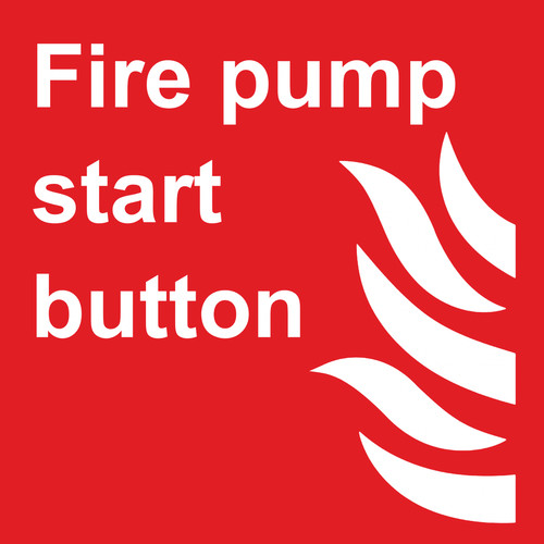 Fire pump start button - button, sign