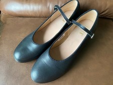 Black Leather Bloch dance broadway low heel character dance shoes UK Size 7 