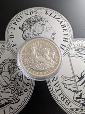 1997 Proof 1oz Britannia Silver Coin one ounce 958 Two Pound Royal Mint Capsule