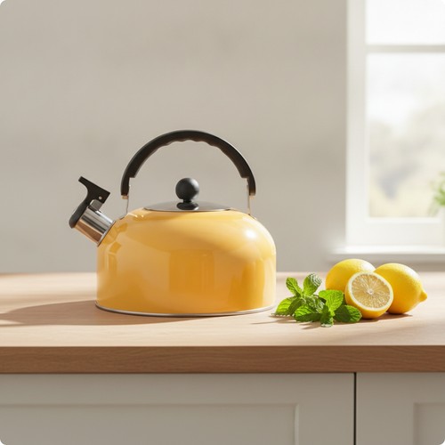 Whistling tea kettle brushed - tea,