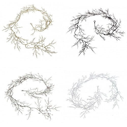Glittered artificial twig - glittered,