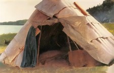 "Ojibwe tepee in Grand Portage