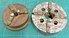 USED BURNERD LATHE CHUCKS 3 JAW  SCROLL CHUCK AND 4 JAW INDEPENDENT