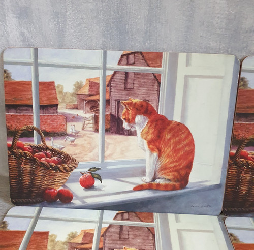 Vintage placemats cats - vintage, 6