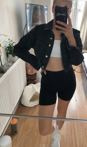 Topshop washed black cropped - black,