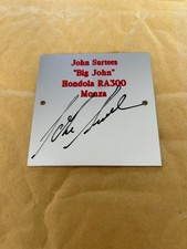 John Surtees signed F1 plaque