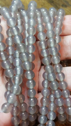 Natural grey agate 6mm - natural,
